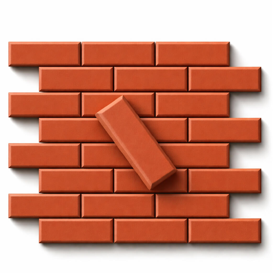 Bata Tempel Terracotta - Bevel